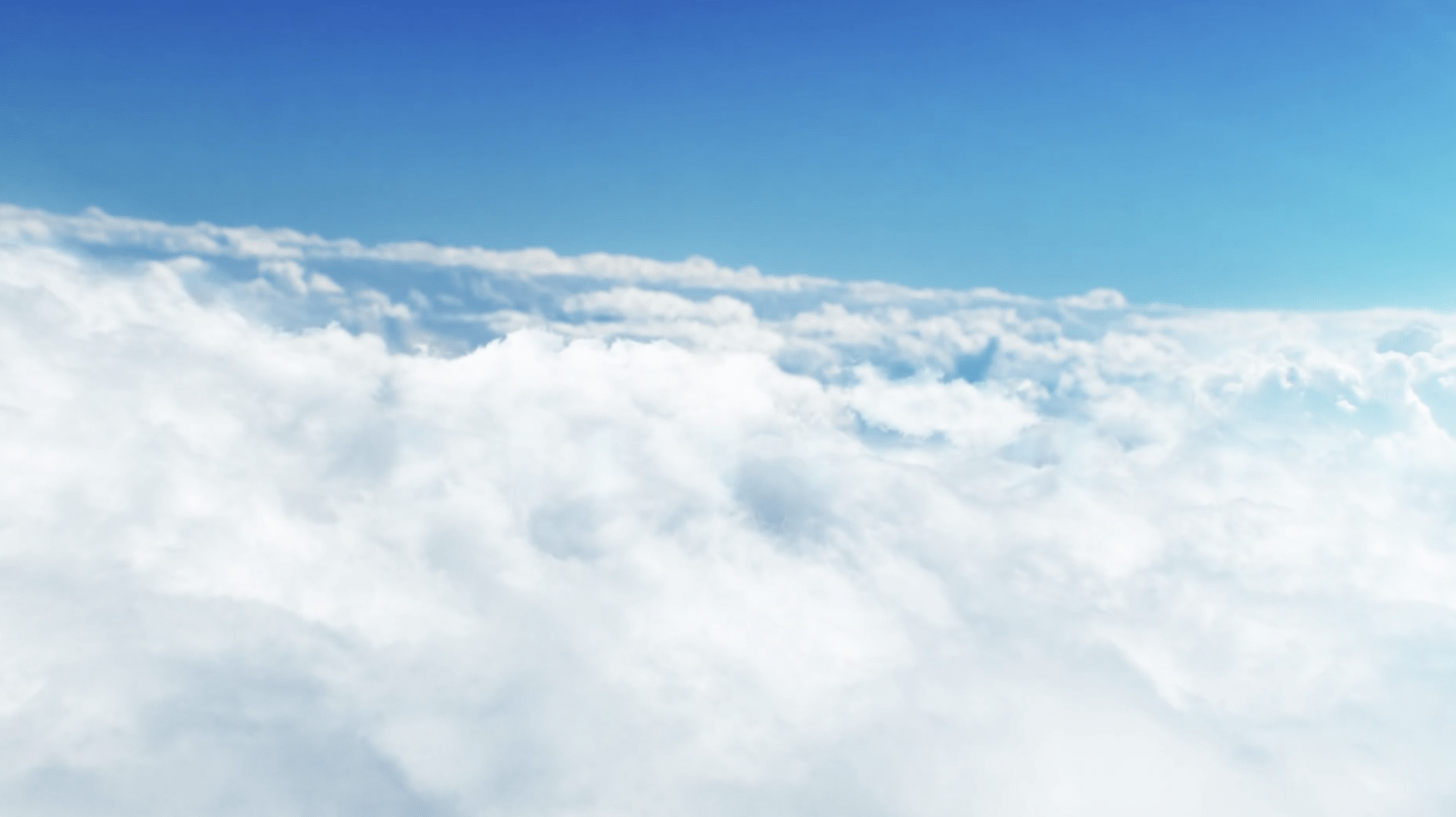 Céu e nuvens vistos de um avião